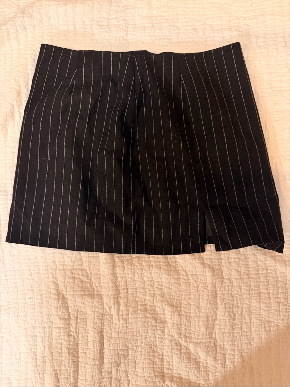 Madewell Black Pinstripe Mini Skirt